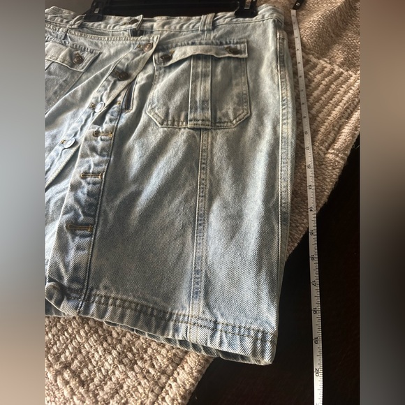 Denim Button-Front Midi Skirt- Size XL - Picture 12 of 12